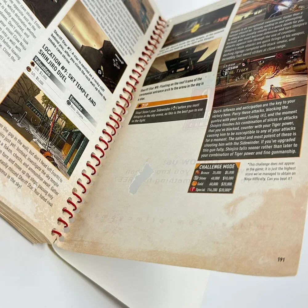 Prima Essential Guide Red Steel 2 Video Game Spiral Bound Wii Hack Slash FPS